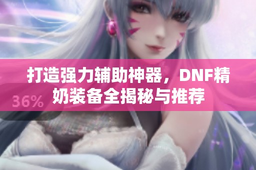 打造强力辅助神器，DNF精奶装备全揭秘与推荐