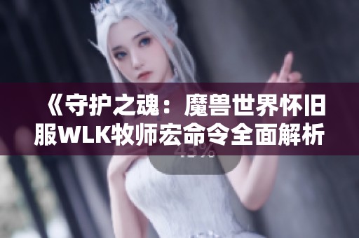 《守护之魂：魔兽世界怀旧服WLK牧师宏命令全面解析与分享》