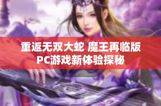 重返无双大蛇 魔王再临版PC游戏新体验探秘