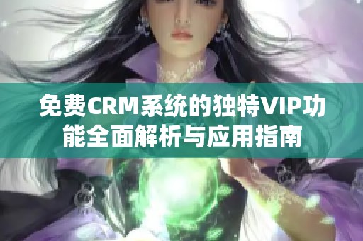 免费CRM系统的独特VIP功能全面解析与应用指南