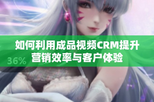 如何利用成品视频CRM提升营销效率与客户体验