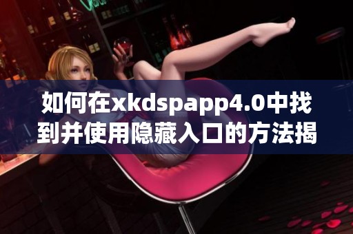 如何在xkdspapp4.0中找到并使用隐藏入口的方法揭秘