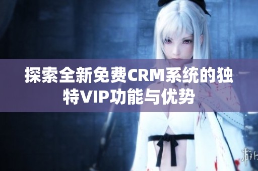 探索全新免费CRM系统的独特VIP功能与优势