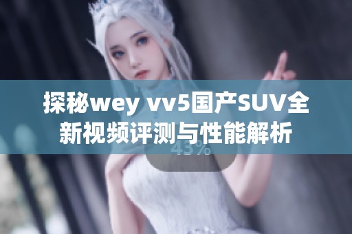 探秘wey vv5国产SUV全新视频评测与性能解析