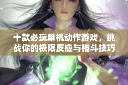 十款必玩单机动作游戏，挑战你的极限反应与格斗技巧