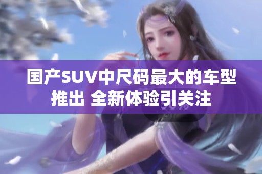 国产SUV中尺码最大的车型推出 全新体验引关注