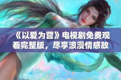 《以爱为营》电视剧免费观看完整版，尽享浪漫情感故事大揭秘